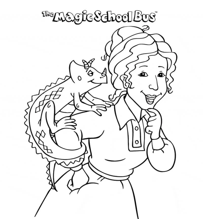 Ms Frizz And Liz Magic School Bus Coloring Page