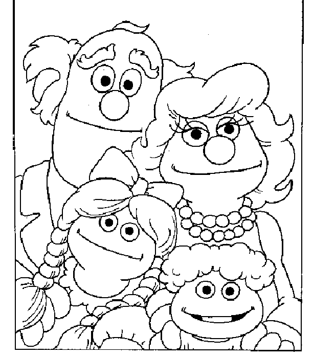 Muppet Family Coloring Page