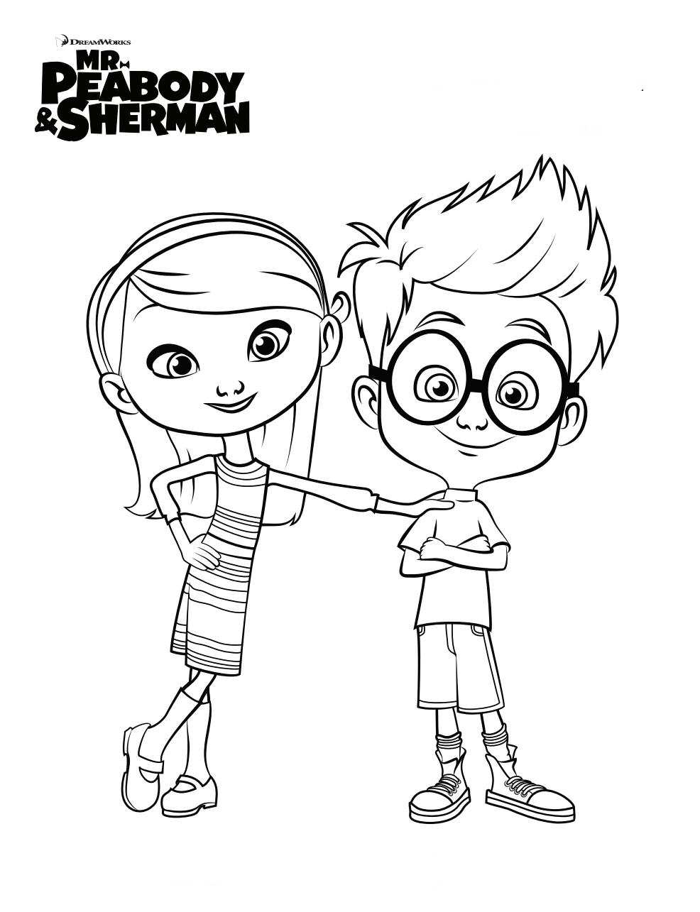 Sherman And Penny Coloring Page.