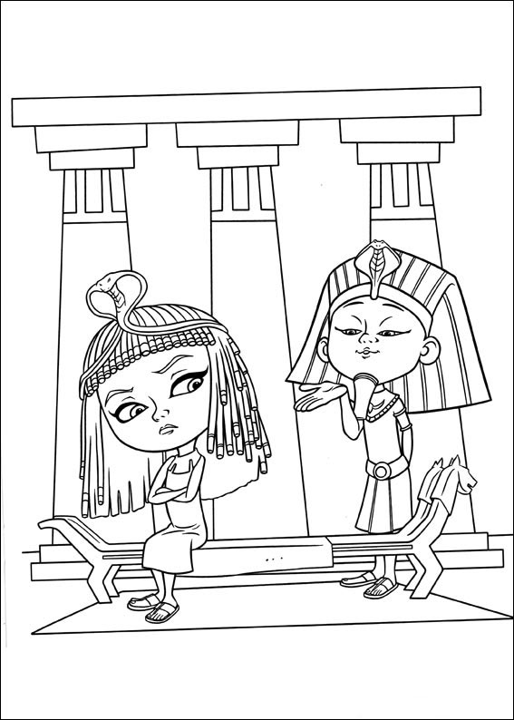 Sherman And Penny In Egypt Coloring Page