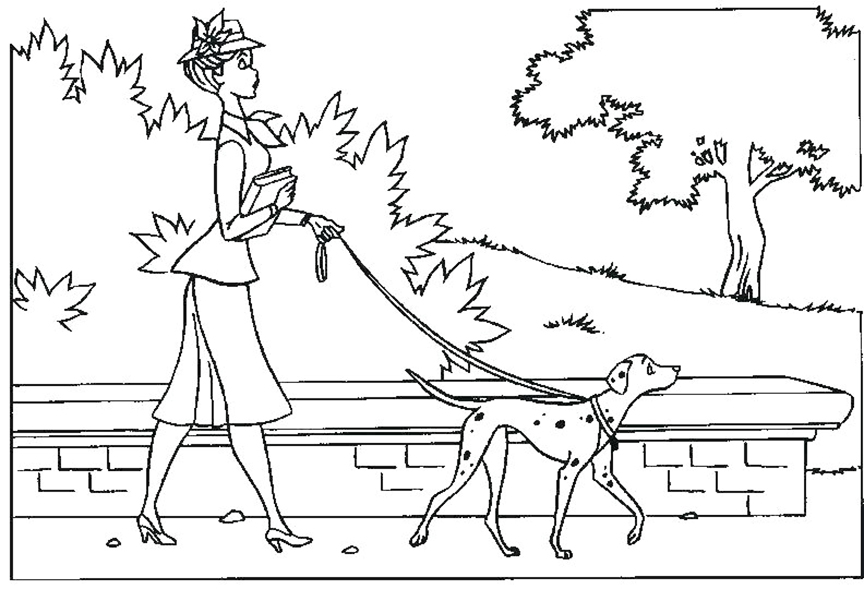 Anita Walking Perdita Coloring Page