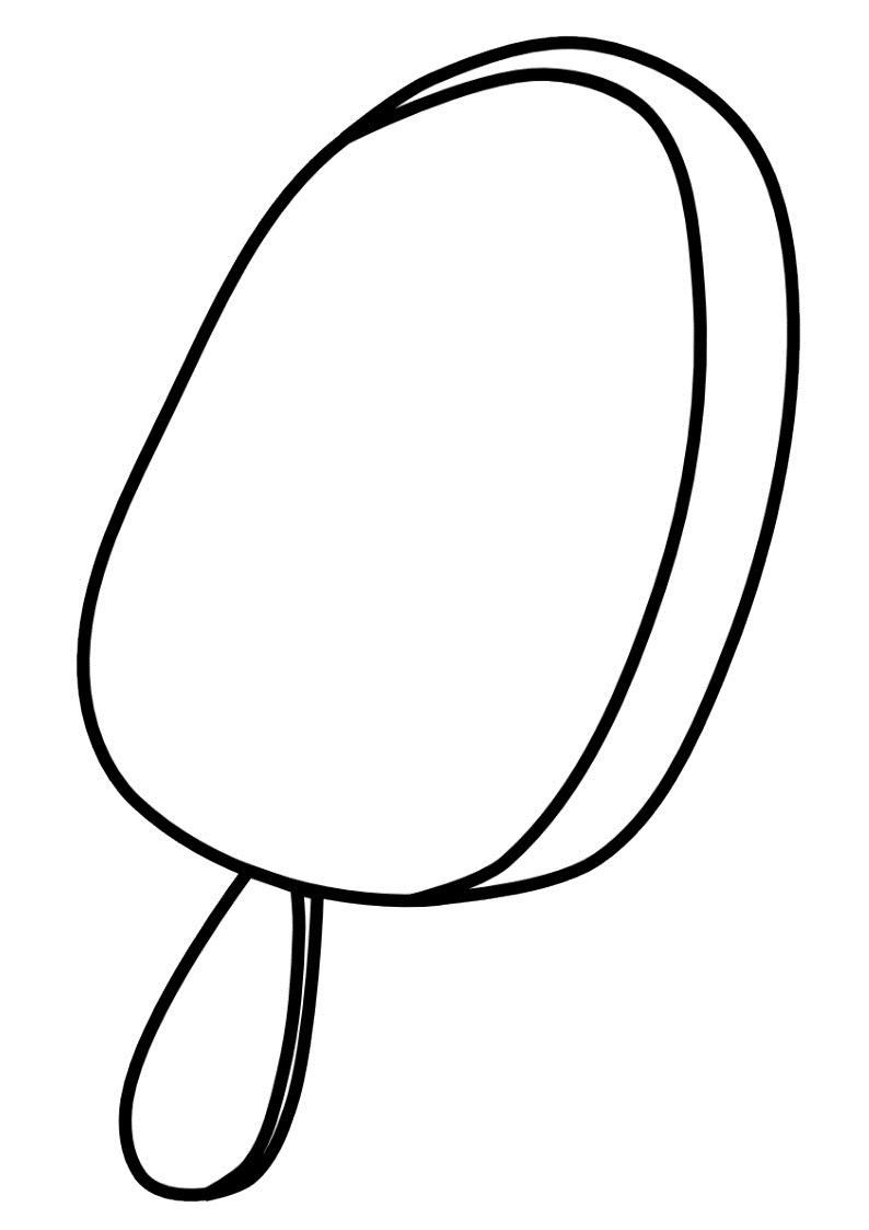 Easy Popsicle Coloring Page