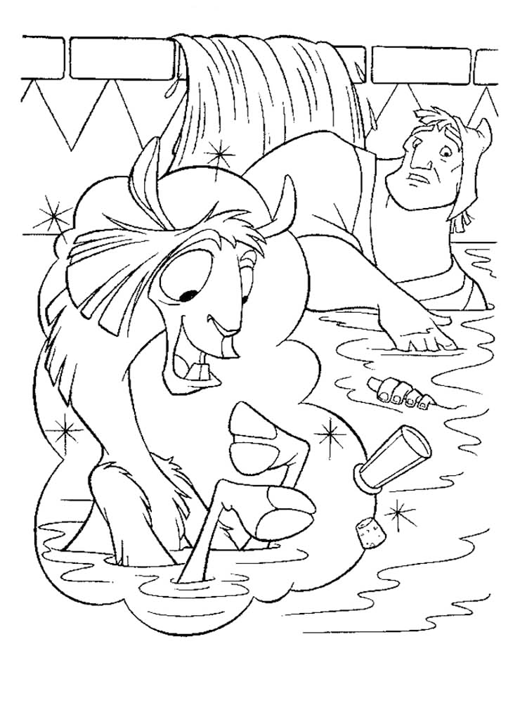 Emperors New Groove Movie Coloring Page