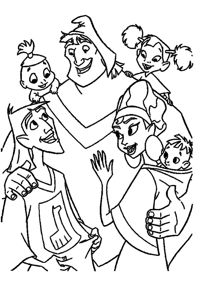 Emperors New Groove Printable Coloring Page