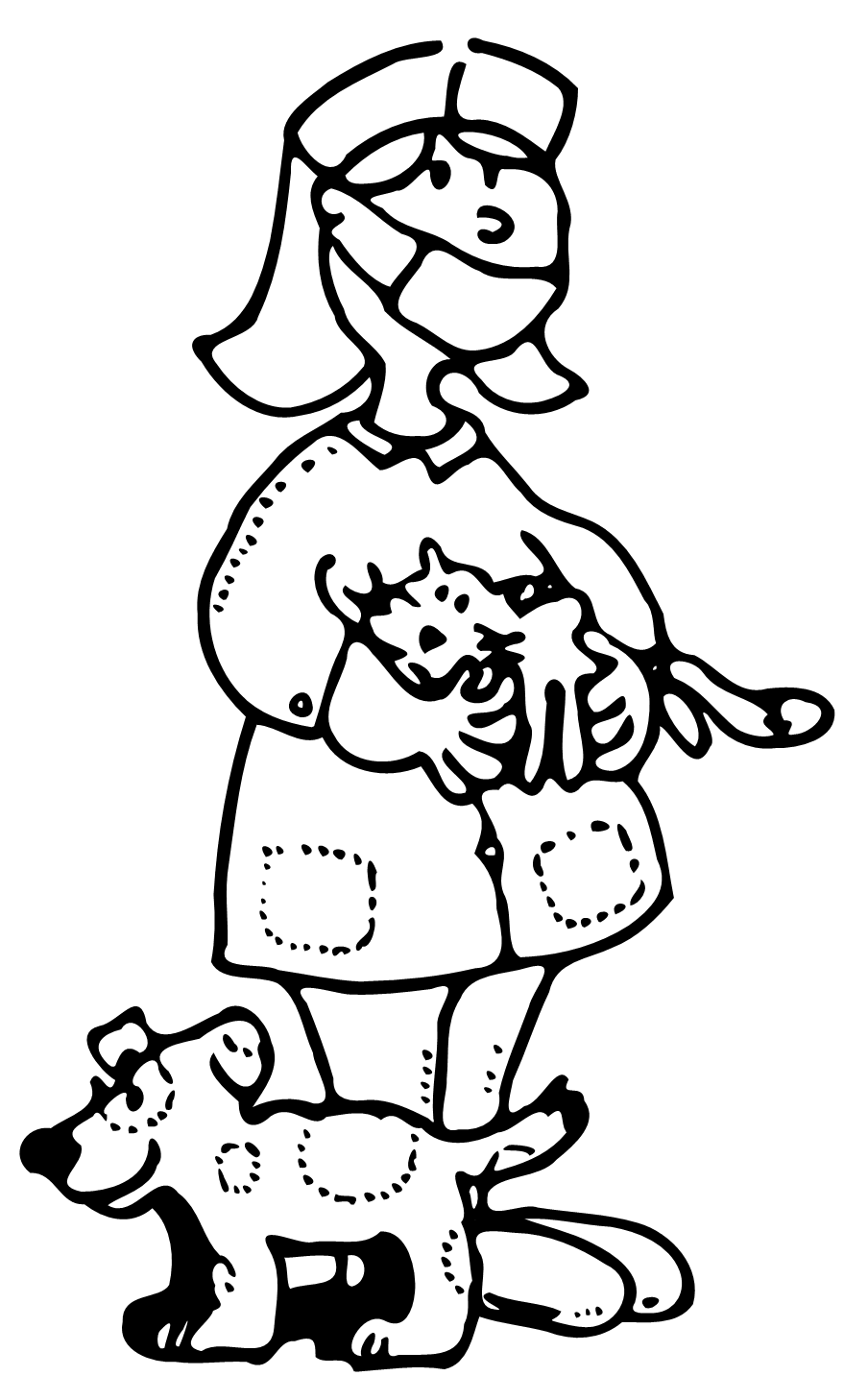 Female Veterinarian Coloring Page