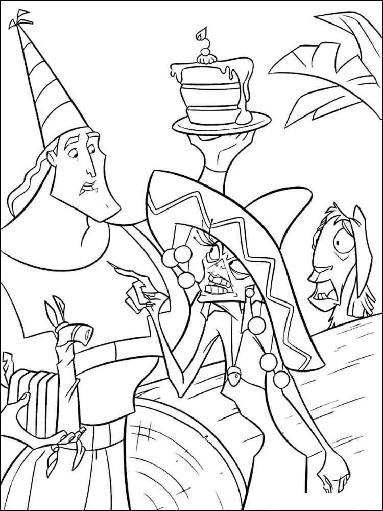 Funny Emperors New Groove Coloring Page