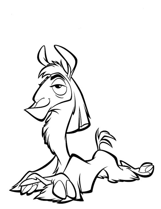 Funny Emperors New Groove Coloring Pages