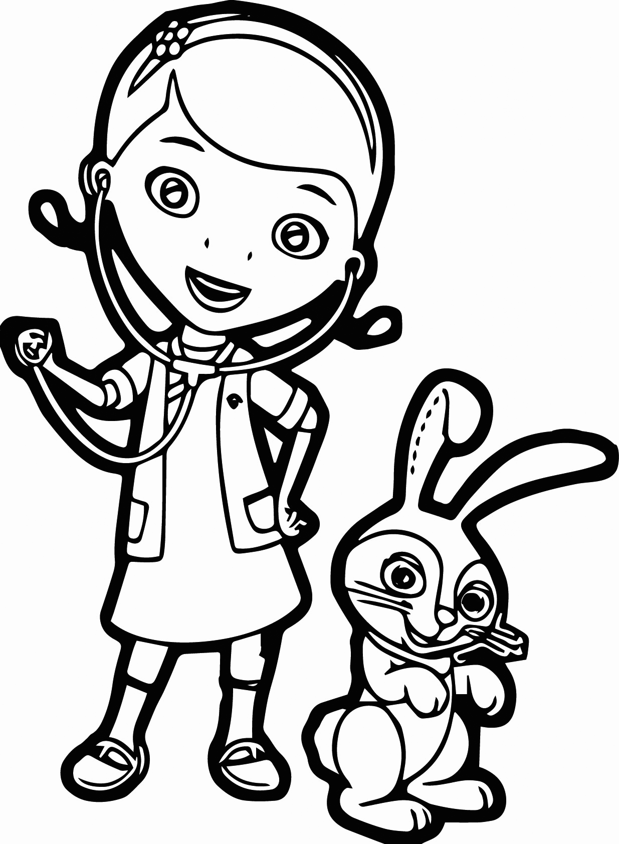 Girl Veterinarian Coloring Page