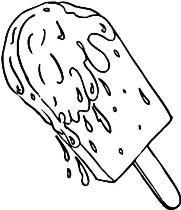 Ice Cream Popsicle Coloring Page