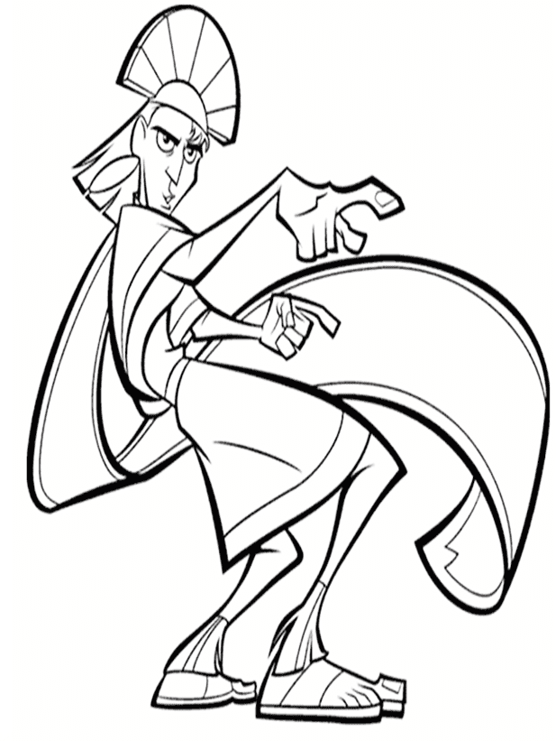 Kuzco Emperors New Groove Coloring Page