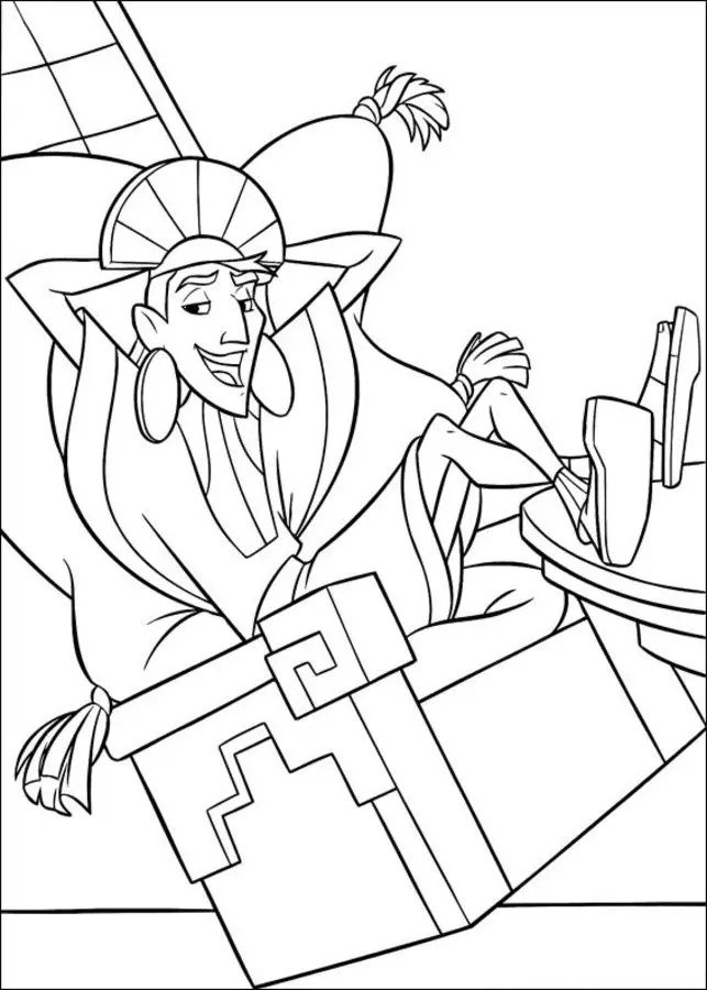 Kuzco Emperors New Groove Coloring Pages