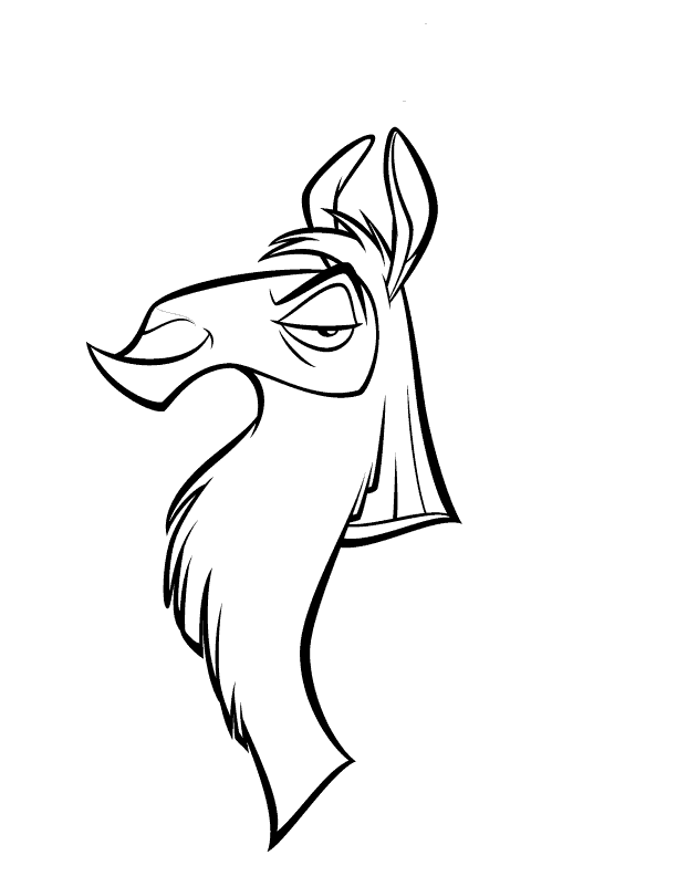 Kuzco Llama Emperors New Groove Coloring Page