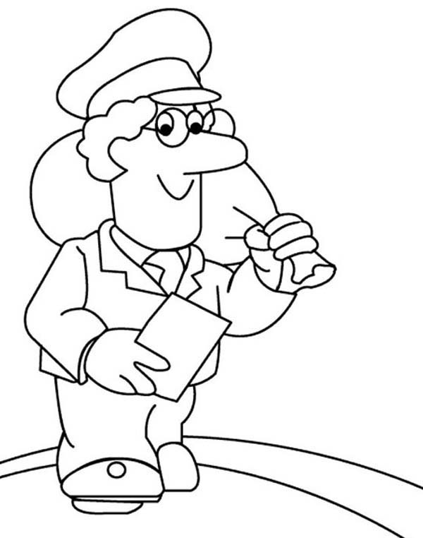 Mail Carrier Sack Coloring Page