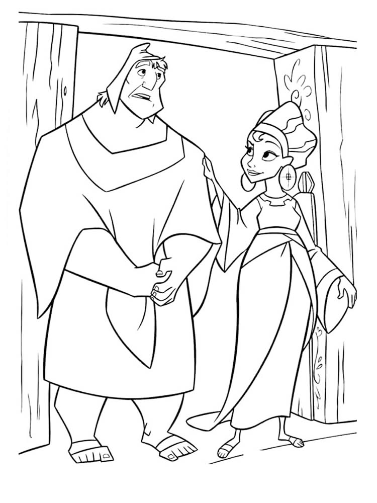 Pacha And Chicha Emperors New Groove Coloring Page