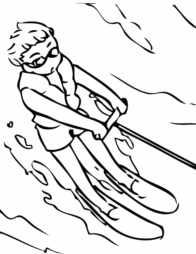 Water Skiing Coloring Pages