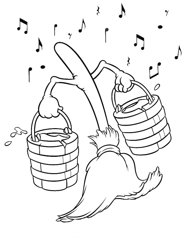 Broom Fantasia Coloring Page