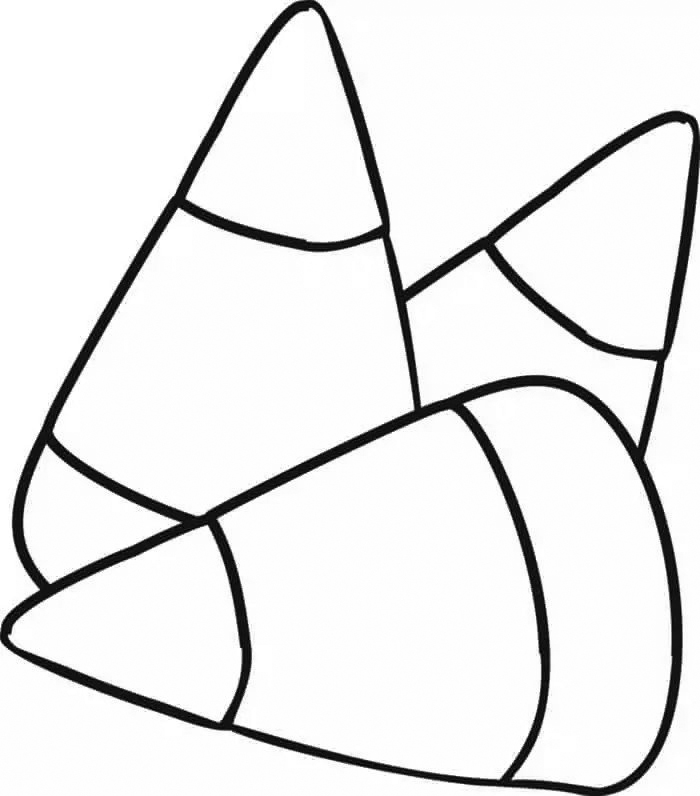 Candy Corn Coloring Page