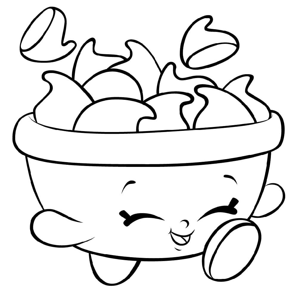 Chocolate Chip Shopkin Coloring Page