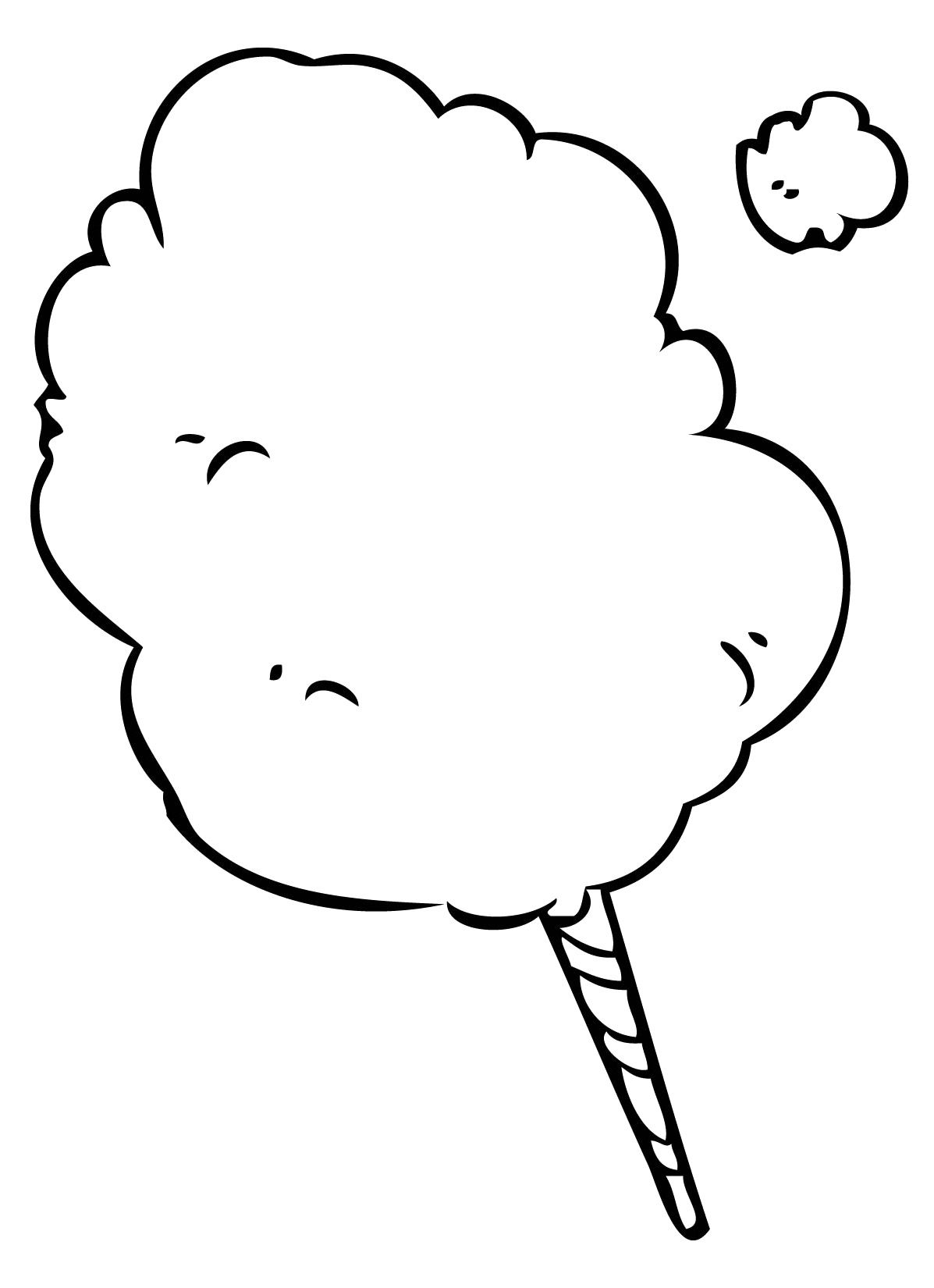 Cotton Candy Coloring Page