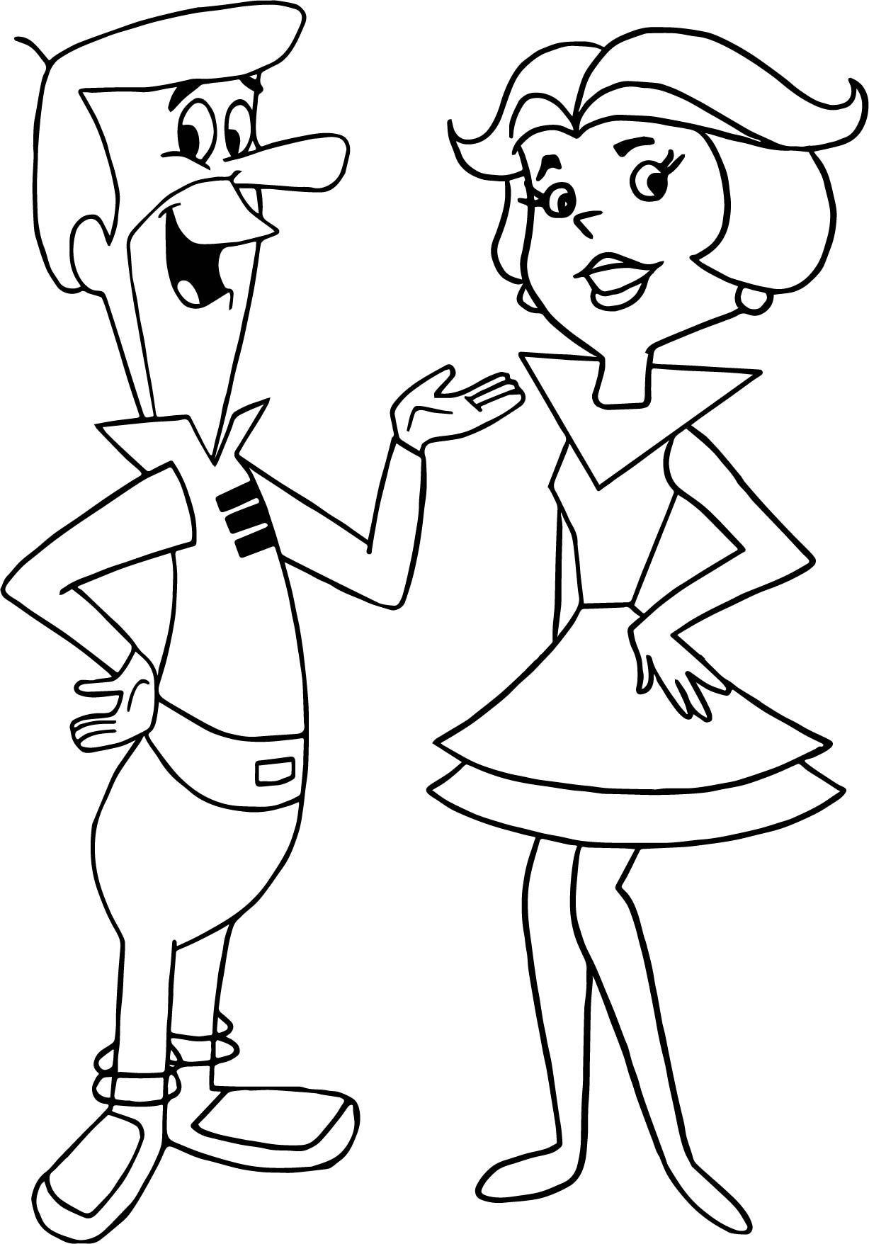 George And Jane Jetson Coloring Page