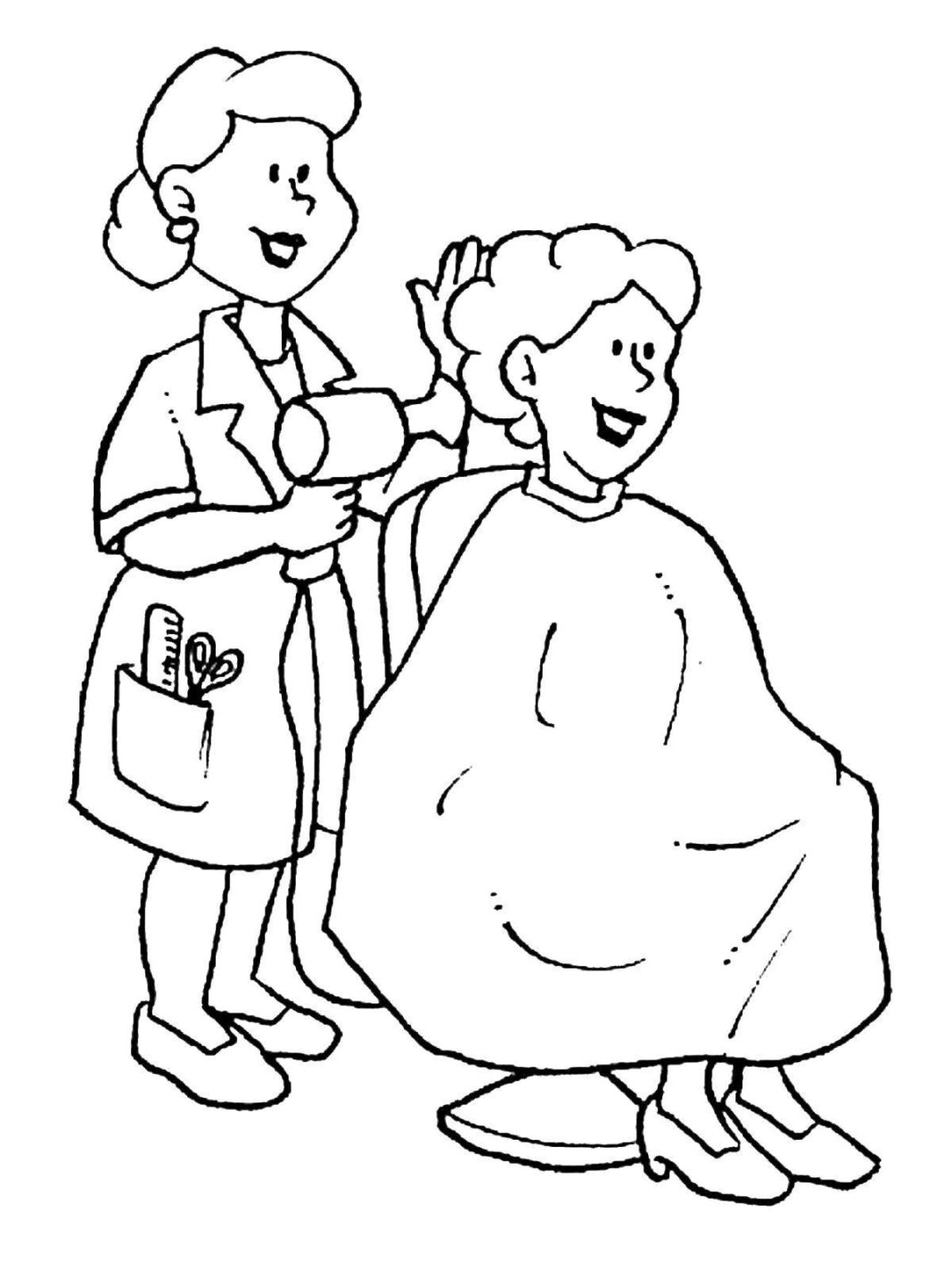 Hairdresser Salon Coloring Page