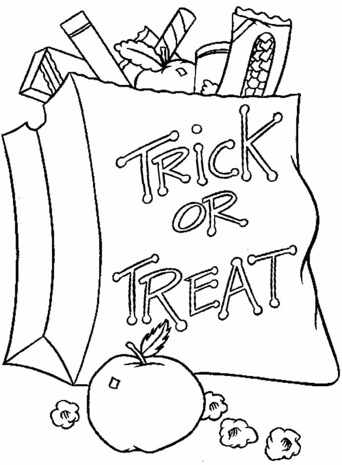 Halloween Candy Coloring Page