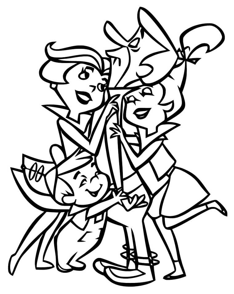 Jetsons Family Coloring Page