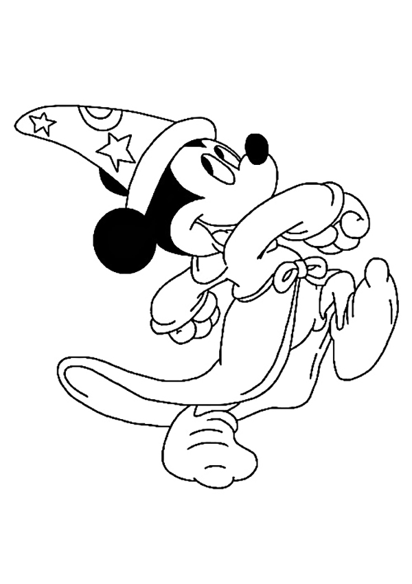 Proud Mickey Fantasia Coloring Page