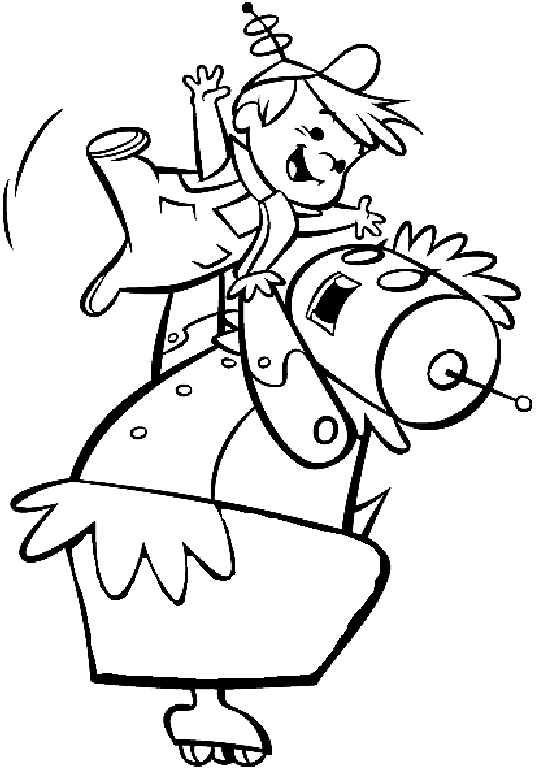 Rosie And Elroy Jetson Coloring Page