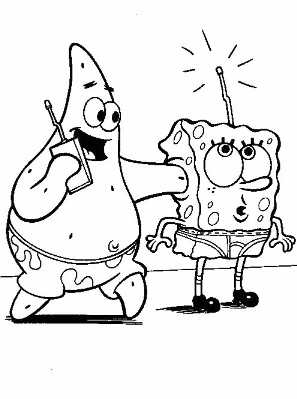 Spongebob And Patrick Star Coloring Pages