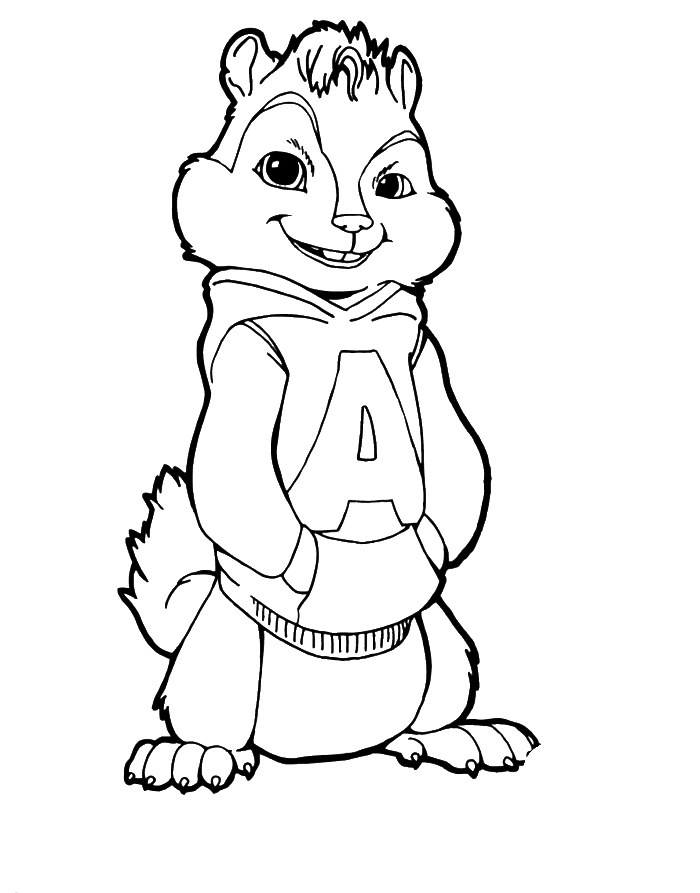 Alvin Chipmunks Coloring Page