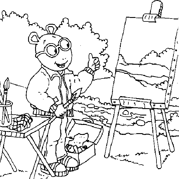 arthur holiday coloring pages