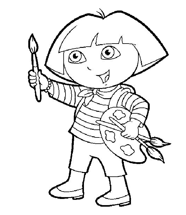 Artist Dora Coloring Page