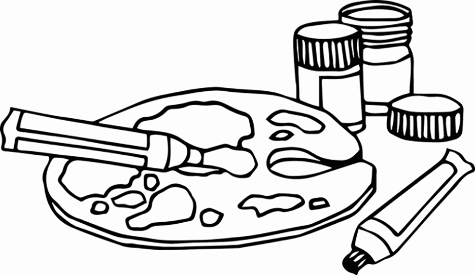Artists Palette Coloring Page