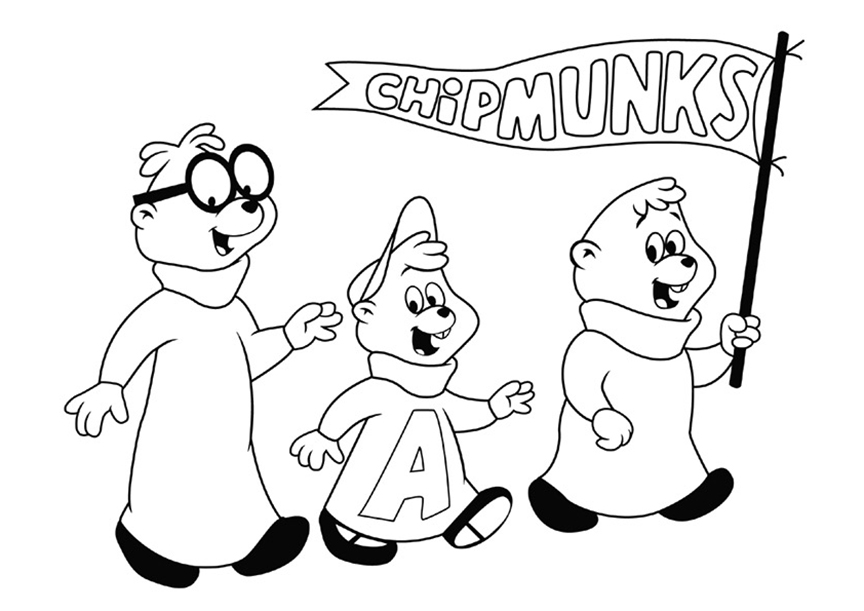 Chipmunks Coloring Pages