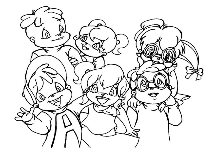 Chipmunks And Chipettes Coloring Page