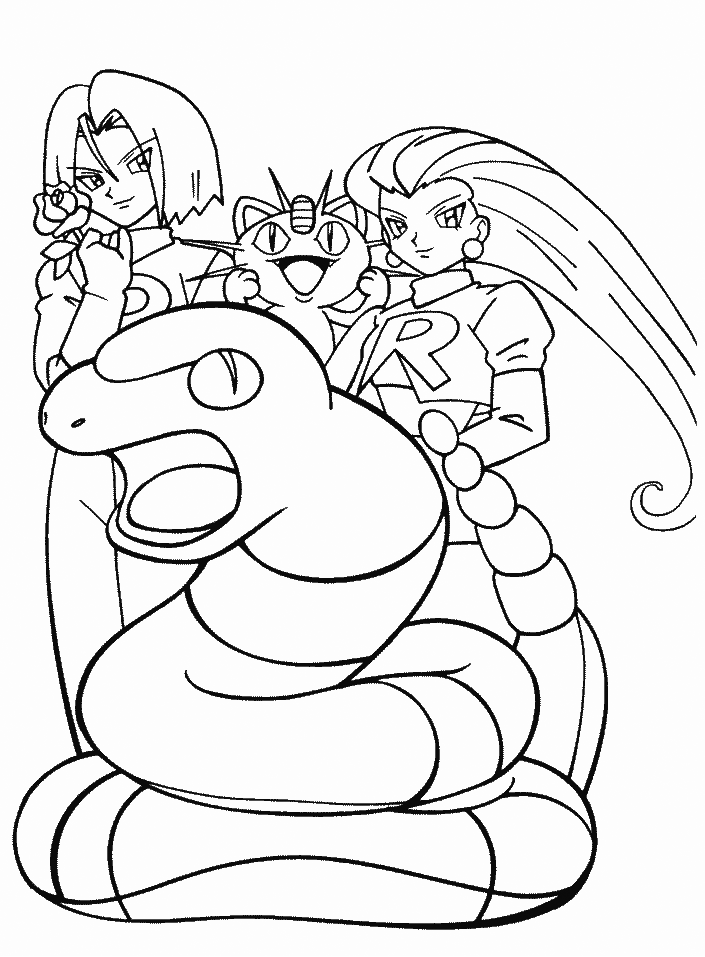 Ekans Team Rocket Coloring Page