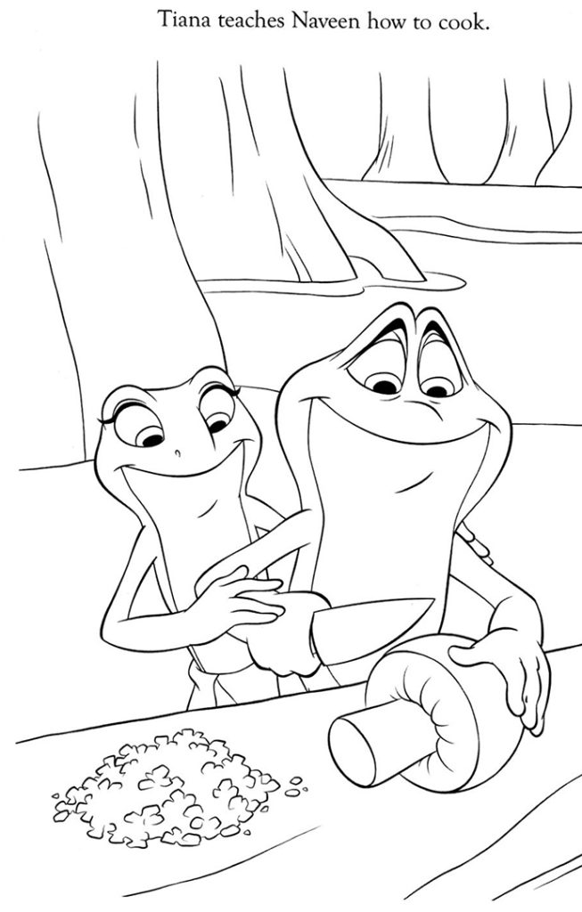 Frog Chefs Coloring Page