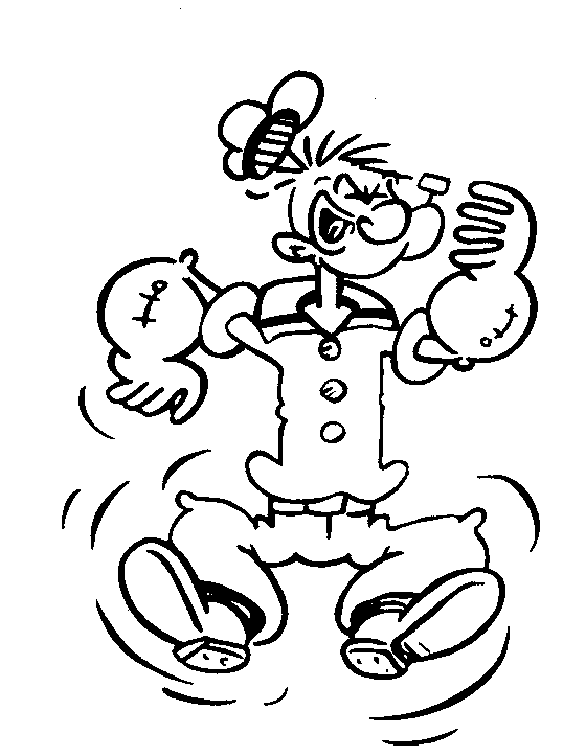 Funny Popeye Coloring Pages