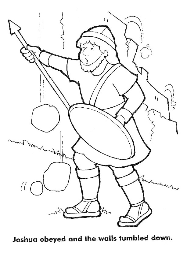 Joshua Obeyed Bible Coloring Page
