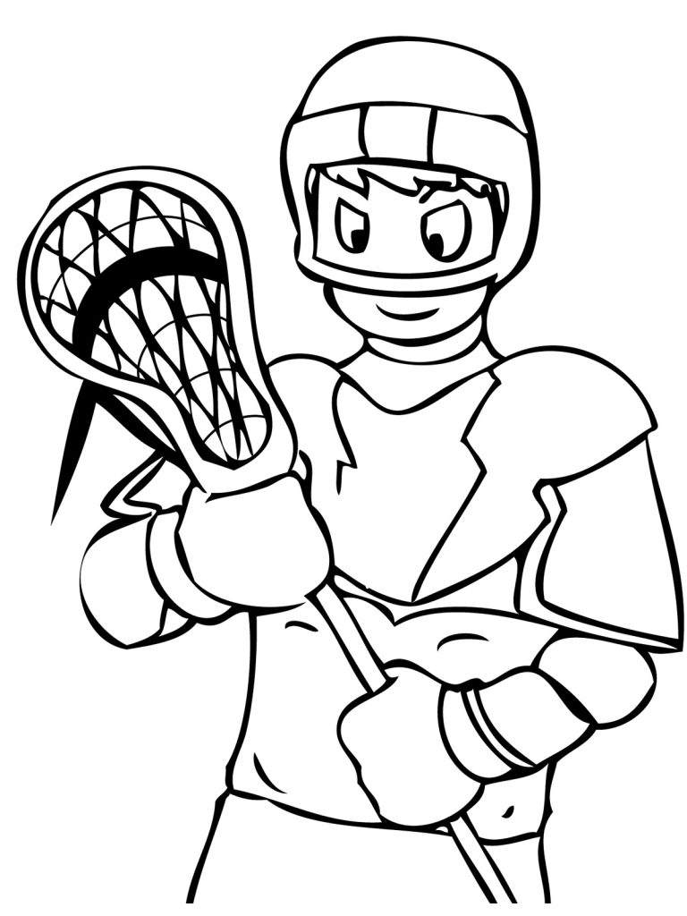 Lacrosse Player Coloring Page