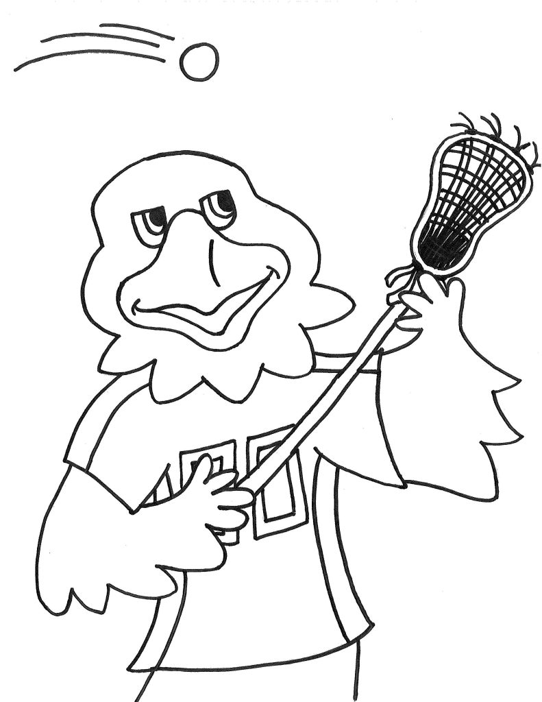 Lacrosse Chicken Coloring Page