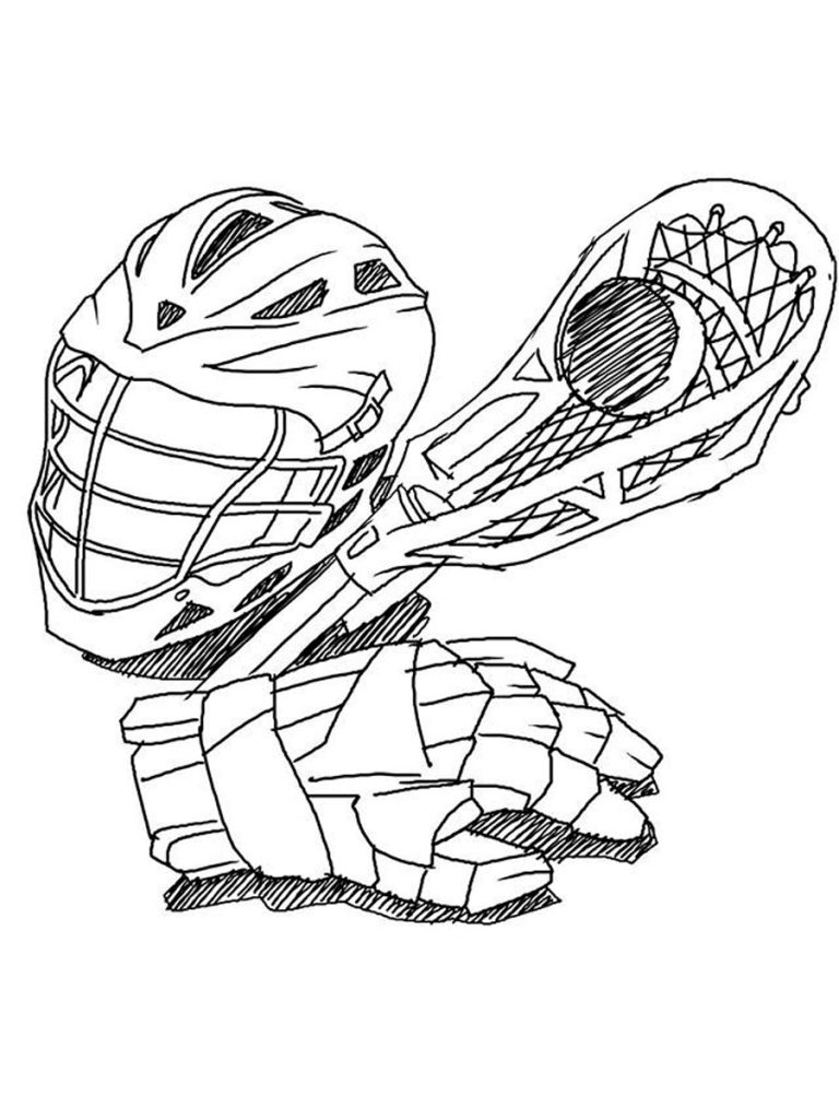 Lacrosse Gear Coloring Page