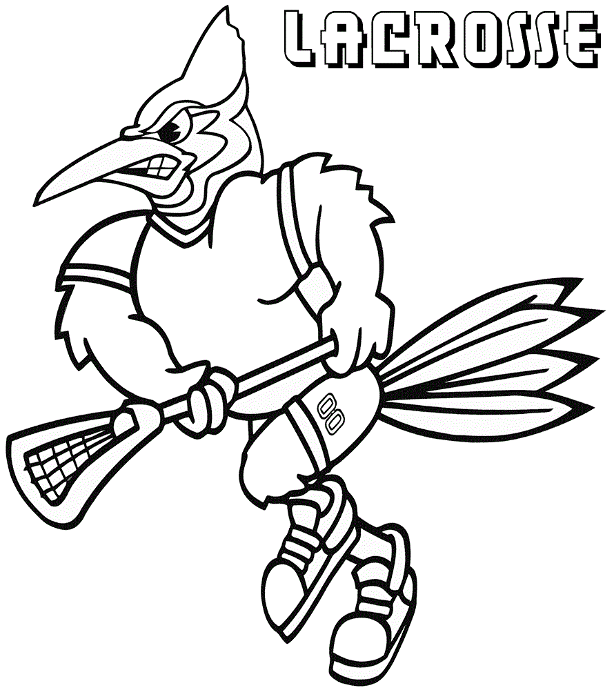 Lacrosse Mascot Coloring Page