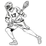 Lacrosse Player Coloring Page (2)