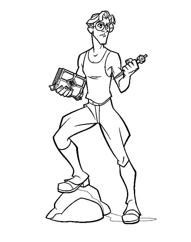 Milo Thatch Atlantis Coloring Page