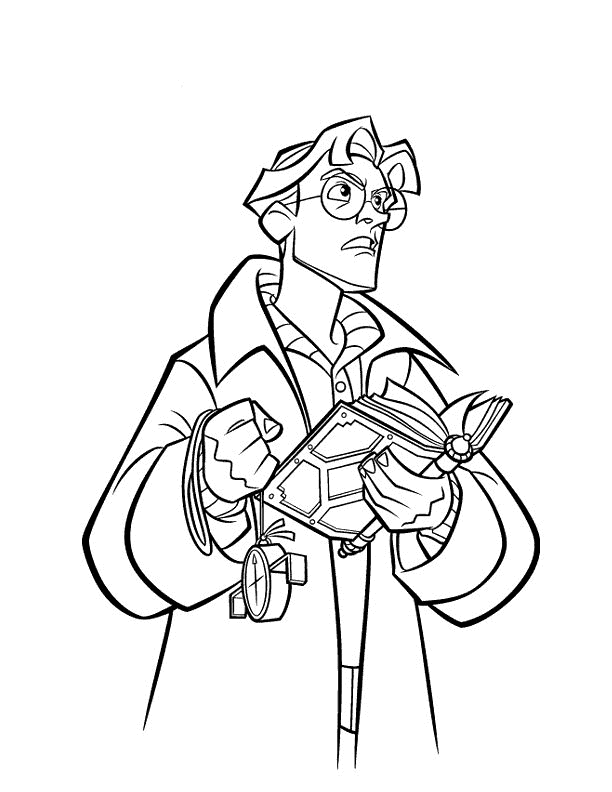 Milo James Thatch Atlantis Coloring Page