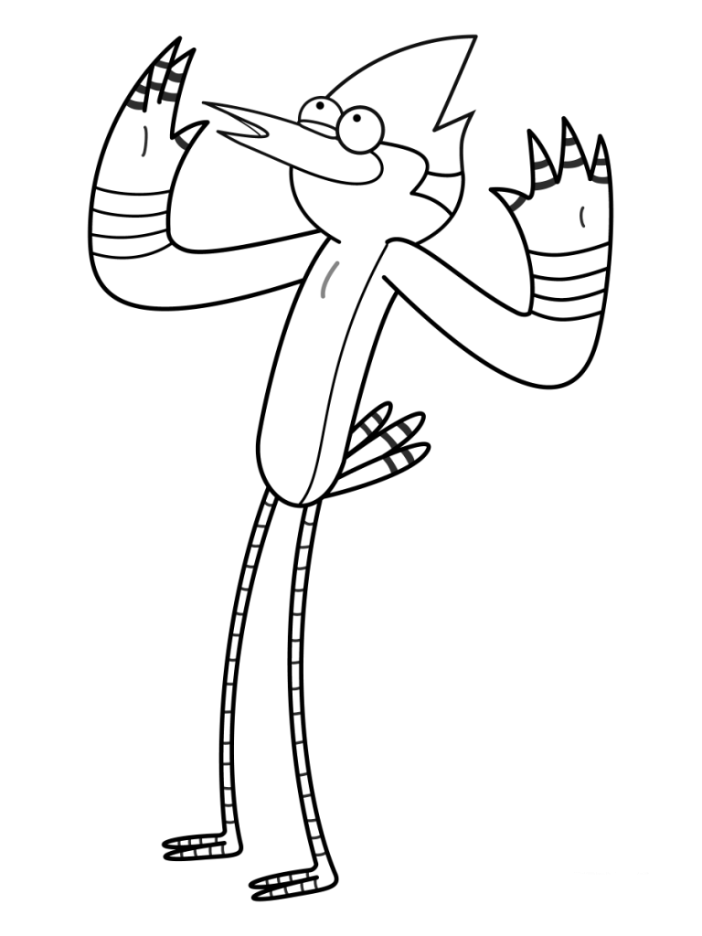 Mordecai Regular Show Coloring Page