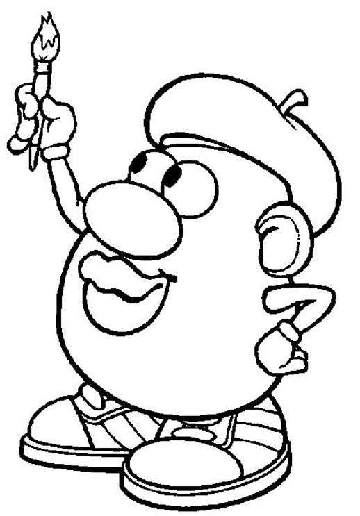 Mr Potato Head Painting Coloring Page