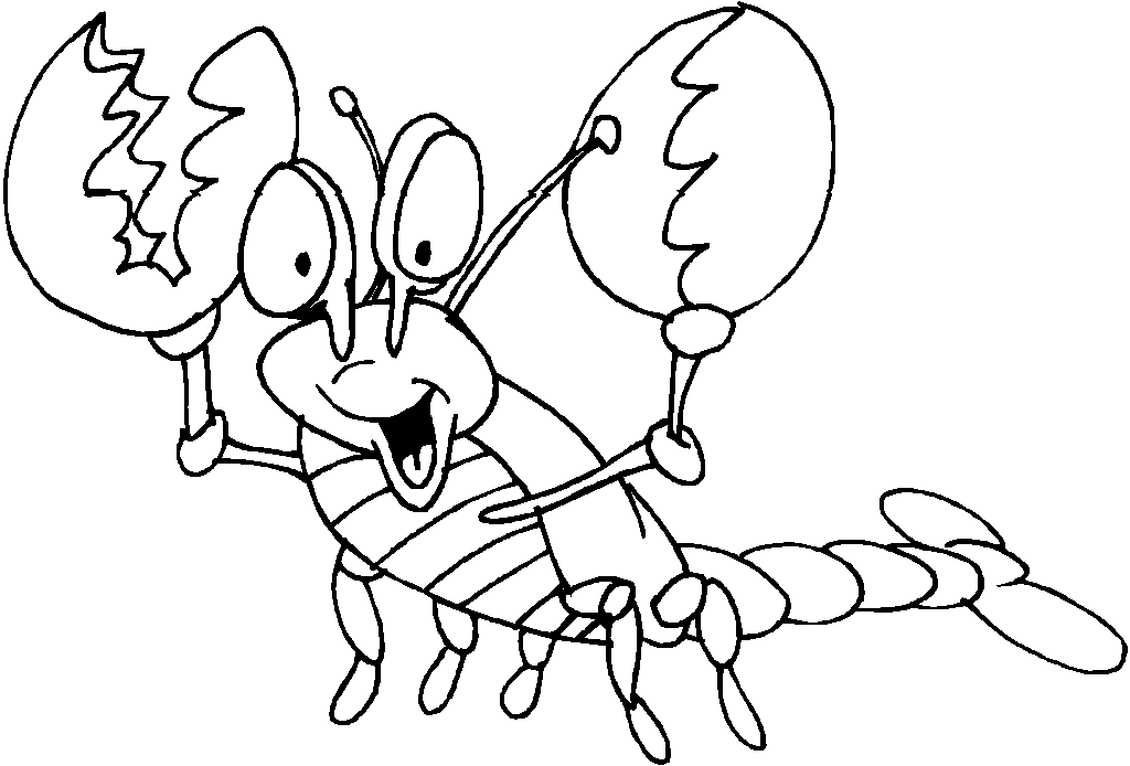 Ocean Crab Coloring Page